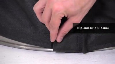 Black Water-Resistant Stand-Up Patio Heater Cover with Zippered Access