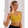 Allegra K Women's V-Neck Integrated Cup Sports Bra Push-Up Comfortable Double Straps Tank Tops - 4 of 4