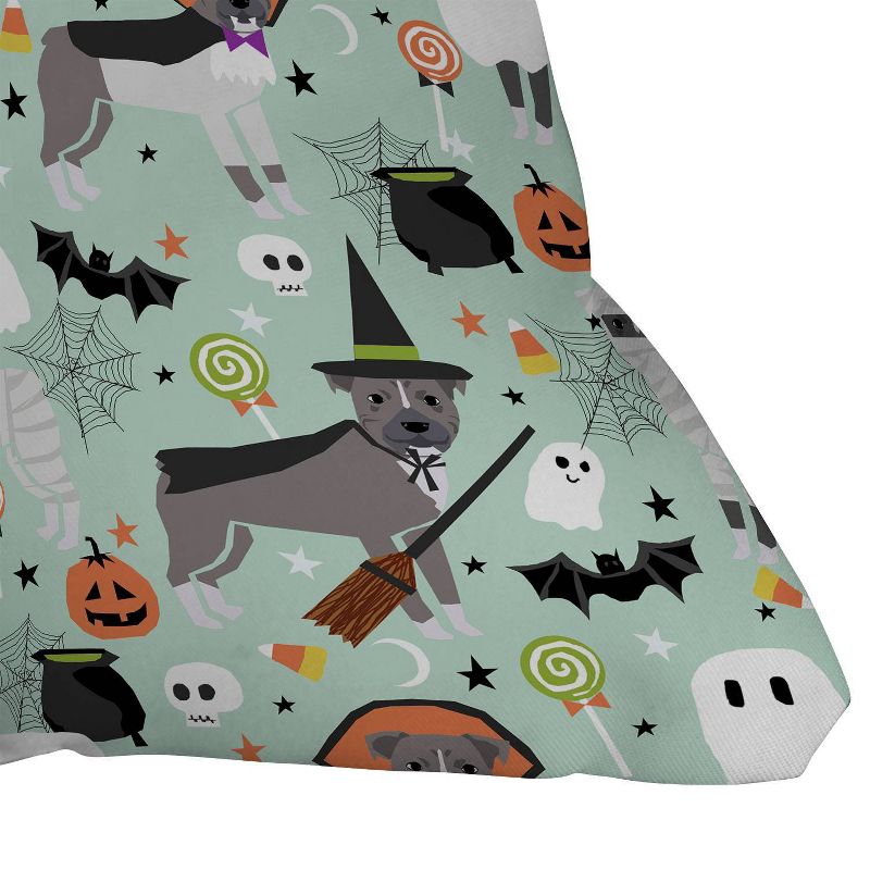 16&#34;x16&#34; Pet Friendly Pitbull Halloween Costumes Square Throw Pillow Green - Deny Designs, 4 of 6