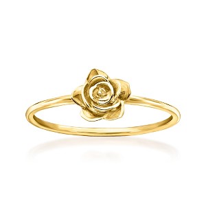 Pure Collection by Ross-Simons Italian 14kt Yellow Gold Rose Ring - 1 of 4