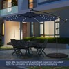 Tangkula 10 Ft Solar LED 40 Lights Offset Umbrella Crank Cross Base Patio - 3 of 4
