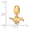 Black Bow Jewelry 14k Yellow Gold Plated Sterling Silver Southern Methodist Mustangs NCAA Bead Charm - 2 of 3