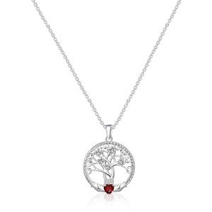 Molenia Tree of Life Necklace for Women, 925 Sterling Silver Birthstone Family Tree of Life Pendant Birthday Gifts - 1 of 4