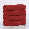 Modern Ribbed Cotton  Assorted Towel Set by Blue Nile Mills - 2 of 4