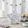 Sparkle and Bash Silver Foil Star Pinata for Kids Birthday, Twinkle Twinkle Little Star Gender Reveal Party Decorations (Small, 13 x 13 x 3 In) - 2 of 4