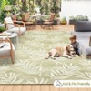 Indoor Outdoor Rugs Bamboo Palm Leaves Weather Resistant  UV Resistant Patio Rug Washable Stain Resistant Non-Slip Patio Carpet - 3 of 4