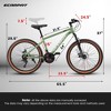 Mountain Bikes, 24" Mountain Bike, 21-Speed Full Dual Suspension Bicycles, Front Fork Shock Absorbing Design Steel Frame City Bike, For Mens Womens - 4 of 4