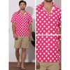 Lars Amadeus Men's Summer Polka Dots Short Sleeves Button Down Dress Shirts - 4 of 4