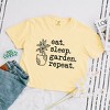 Simply Sage Market Women's Eat Sleep Garden Repeat Short Sleeve Relaxed Fit Cropped Tee - image 3 of 4