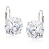 Ross-Simons 13.00 ct. t.w. Round CZ Drop Earrings in Sterling Silver - 3 of 4