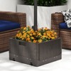 Tangkula Patio 175lbs Fillable Umbrella Base w/ Table Tray Wheeled 3-in-1 Stand Outdoor - 2 of 4