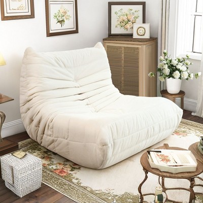 CENGHU Bean Bag Chair with Memory Foam Filling Big Bean Bag for Adults Lazy Sofa Leaf Lounge Sofa for Home, Apartment, Living room