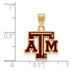 Black Bow Jewelry 14k Yellow Gold Plated Sterling Silver Texas A&M Aggies NCAA Small Pendant - 2 of 3