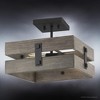 Urban Ambiance Luxury Modern Farmhouse Ceiling Light,  10.125"H x 13.5"W,  Midnight Black Finish, UHP3351 - 4 of 4