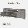 70 Inch Farmhouse TV Stand for 75-80 Inch TVs, 4-Drawer Entertainment Center with 3 Open Shelves, Wood Tone Media Console for Living Room and Bedroom - 2 of 2
