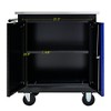 Maggift Double Door Tool Box, Portable Rolling Tool Box with 2 Large Shelf, Wheels, Metal Lock, Garage, Black, 25.9"*13.6"*30.7" - 4 of 4