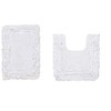 Shaggy Border Collection 2-Piece Bath Rug Set 100% Cotton Tufted Weave Ruffle Border Pattern Bathroom Rug for Machine Washable Bathmat - 2 of 4