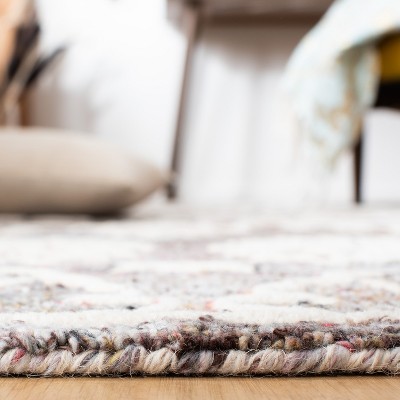 Ivory Elegance 6' Square Hand-Tufted Wool Area Rug