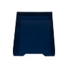 JAM Paper Stackable Front Loading Letter Tray Letter Size Navy Blue Plastic 2/Pack (344NAA) - 2 of 4