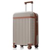 Whisen 3-Piece Luggage Sets, 20"/24"/28" ABS Hard shell Luggage with Spinner Wheels, front opening design - 3 of 4