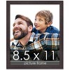 PosterPalooza | Photo Size Textured Brown Picture Frame - UV Acrylic, Foam Board Backing, Hanging Hardware - 2 of 4