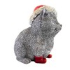 Roman 8.0 Inch Pudgy Kitty W/Santa Hat Christmas Figurine , Cat Yard Decor (1PC) - 3 of 3