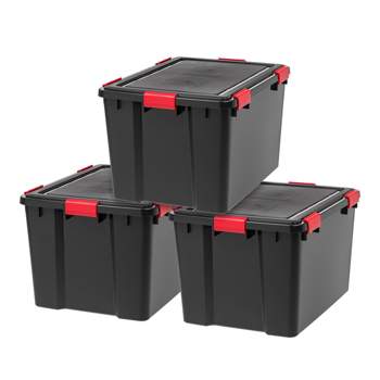 50 Qt. Latch Lid Underbed Storage Box, 17.75 x 32.5 x 6.5, Clear