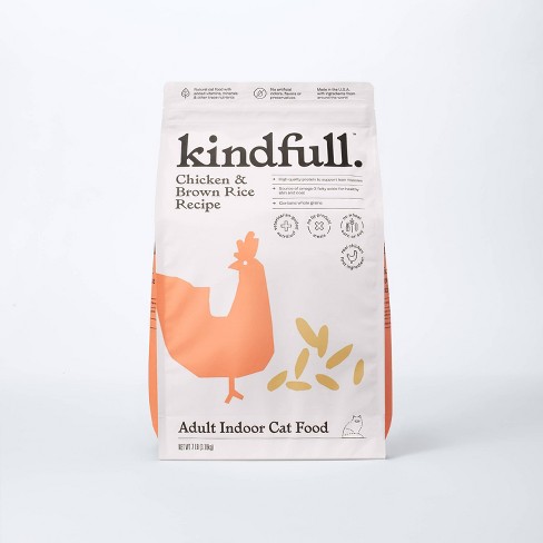 Chicken And Brown Rice Recipe Adult Indoor Dry Cat Food Kindfull