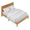 Galano Queen Tiena Lencia Bed with Headboard – Amber Walnut - 2 of 4