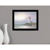 HomeRoots Lighthouse at Sunset Black Framed Print Wall Art - 2 of 4