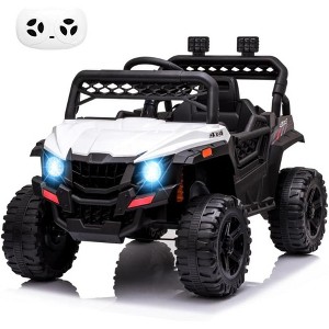 12V Kids Ride On Car Truck w/Parent Remote Control, Spring Suspension, LED Lights, Safety Belt, AUX Port, Music, Spring Suspension - 1 of 4