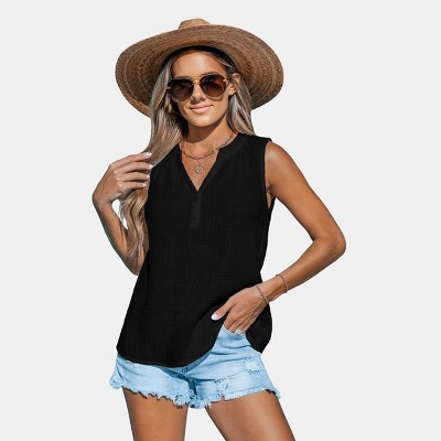 Women's Sleeveless Tank Top for Effortless Summer Style - Cupshe