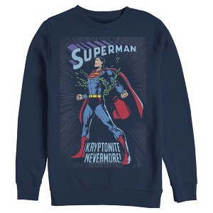 Men's Superman Kryptonite Nevermore Cover Sweatshirt - 1 of 3
