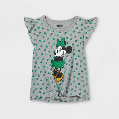 Girls' Disney Minnie Mouse Short Sleeve Graphic T-Shirt - Gray