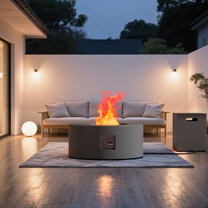 Evita Propane Fire Pit with Propane Tank, Glass Stone and Rain Cover Suitable for Outdoor Living-30*30*12.8 Inch - 1 of 4