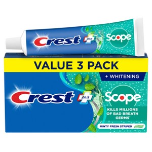 Crest + Scope Complete Whitening Toothpaste Minty Fresh - 5.4oz/3pk - 1 of 4