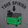Mens Your Opinion Dumpster T Shirt Funny Garbage Trash Belief Joke Tee For Guys - Crazy Dog Men's T Shirt - 2 of 4