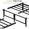 Queen Bed Frame with Headboard, Flannel Stool and 2 Storage Drawers, Metal Platform Bed Frame, Safe Rounded Corners, No Noise, No Box Spring Needed - 3 of 4