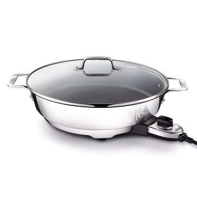 All-Clad 7 Quart Stainless Steel Electric Skillet, 1800W, Silver
