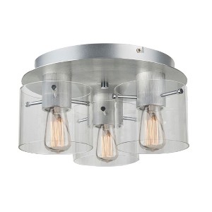 Artcraft Lighting Henley 3 - Light Flush Mount in  Brushed Aluminum - 1 of 4