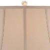 Regency Hill Rustic Country Cottage Table Lamps 29" Tall Set of 2 Crackled Ivory Glaze Ceramic Beige Bell Shade for Bedroom Living Room House Bedside - 3 of 4