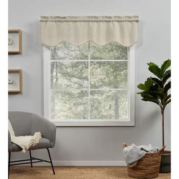 Exclusive Home Loha Light Filtering Rod Pocket Scalloped Valance
