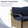 YARDSIGHT Outdoor Patio Left and Right Arm Chairs, All-Weather Wicker Sectional Sofa with Olefin Cushions and Steel Frame - 4 of 4
