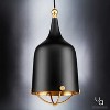 Urban Ambiance Luxury Americana Modern Pendant,  16-3/4"H x 8-3/8"W,  Midnight Black Finish, UHP2343 - 3 of 4