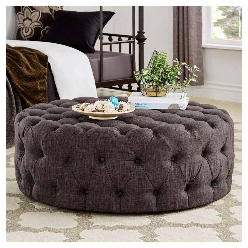 Beekman Place Button Tufted Round Cocktail Ottoman - Inspire Q&#174;, 4 of 6
