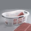 Rubbermaid Hip Hugger Laundry Basket FG299787WHT 3 Handle 1.5 Bushel 2 Pack - 2 of 4