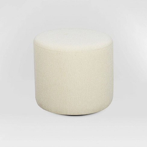 Clover Ottoman Snow - Lifestyle Solutions: Upholstered Round Bench ...