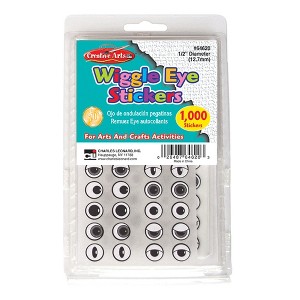 Charles Leonard Creative Arts Wiggle Eyes Stickers, Black - 1 of 1