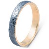 Pompeii3 4mm Band 14k Yellow & Black Gold Brushed Mens Wedding Ring - 2 of 4