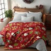 Lomsoe Christmas Flannel Blanket Throw, Red Gingerbread Man Christmas Bear Soft Flannel Blankets for Couch Sofa Bed. - 3 of 4